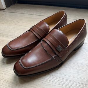 Calvin Klein Men's Brown Leather Loafers
